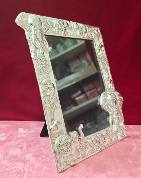 Luxury Elephant Designer Photo Frame | Premium Silver Metal Tabletop Picture Frame | Home Décor & Gift