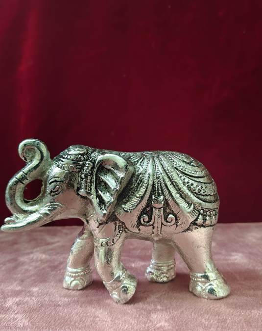 Luxury Elephant Showpiece Pair | Premium Metal Elephant Statue Set | Vastu Home Décor & Gift