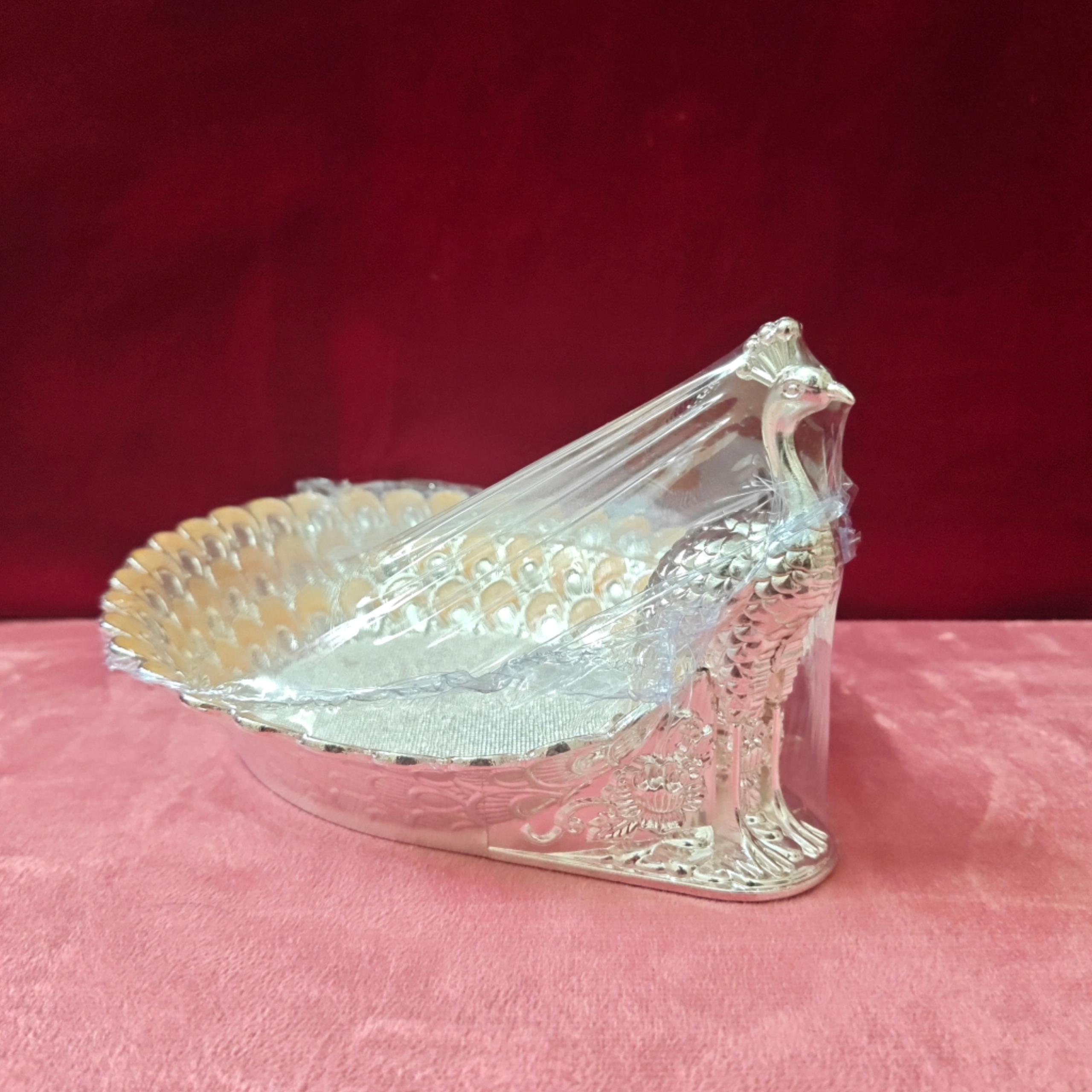 Luxury Peacock Decorative Fruit Bowl | Premium Metal Dry Fruit Basket | Elegant Home Décor & Gift