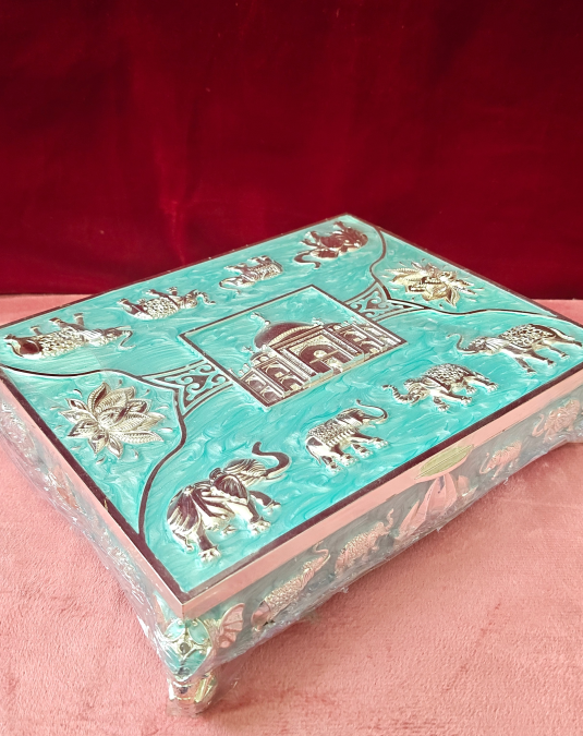 Luxury Taj Mahal Decorative Storage Box | Premium Wooden Jewelry & Dry Fruit Box | Elegant Home Décor Gift