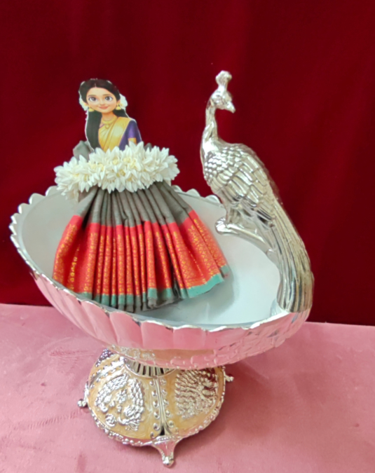 Antique Peacock Decorative Bowl with Kumkum Holder Doll | Haldi Kumkum Return Gift Bowl